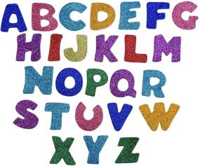 img 2 attached to 🎃 WJBB 5 Sets Glitter Foam Letter Stickers for Halloween, Christmas, and Valentine's Day Decorations - Assorted Colors (Letter)