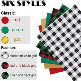 img 3 attached to 🎄 Assorted Buffalo Plaid HTV Vinyl Rolls - 9 Pieces Iron-on Heat Transfer Vinyl for Christmas Decoration on T-Shirts, Fabric Crafts, and DIY Decor Supplies