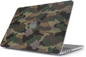 img 4 attached to BURGA MacBook Air 13 Inch Case - Tropical Army Camouflage Design for A1466/A1369 Models