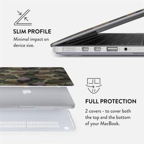 img 2 attached to BURGA MacBook Air 13 Inch Case - Tropical Army Camouflage Design for A1466/A1369 Models