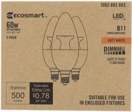 ecosmart 60 watt equivalent dimmable 3 pack logo