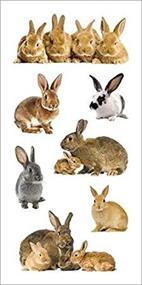 img 1 attached to Paper House Productions ST-2221E Photo Real Stickypix Stickers: Adorable 2x4-Inch Bunny Designs