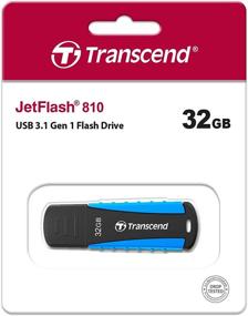 img 1 attached to High-Speed Transcend 32GB JetFlash 810 USB 3.0 Flash Drive for Quick Data Transfers