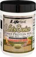 🌱 life's basics vanilla unsweetened plant protein powder by lifetime - 1.1 lbs logo