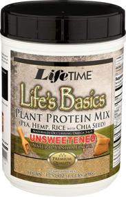 img 4 attached to 🌱 Life's Basics Vanilla Unsweetened Plant Protein Powder by LifeTime - 1.1 lbs