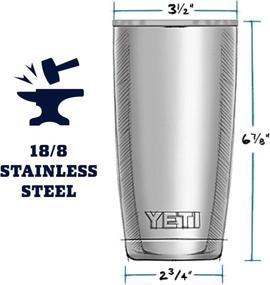 img 3 attached to 🥤 YETI Rambler 20 oz Tumbler: Stainless Steel with Vacuum Insulation, MagSlider Lid, and Sleek Black Design