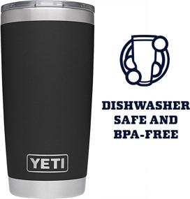 img 1 attached to 🥤 YETI Rambler 20 oz Tumbler: Stainless Steel with Vacuum Insulation, MagSlider Lid, and Sleek Black Design