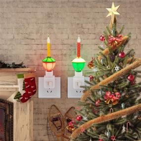 img 3 attached to 🎄 Vintage Christmas Lights Decoration: 6 Pack Bubble Night Light with Classic Swivel Plug - Old Fashion Christmas Lights