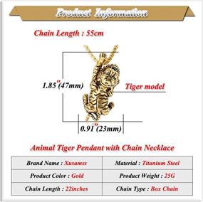 img 3 attached to Ожерелье с подвеской из титана Xusamss, 22 дюйма,