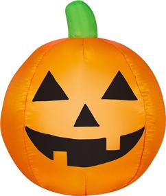 img 2 attached to 🎃 Gemmy Halloween Pumpkin Airblown Inflatable Jack-O-Lantern - 3 Ft