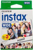 fujifilm instax wide instant film: 20 exposures, white, new packaging logo