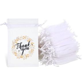img 4 attached to Organza Jewelry Present Drawstring Wedding