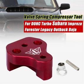 img 4 attached to Red Aluminum Valve Spring Compressor Tool for Subaru WRX STi, Forester, Legacy, Outback, Baja - Easy Removal and Installation