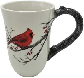 img 1 attached to Comfy Hour Cardinal Branch Stoneware: For Instant Elegance and Natural Charm