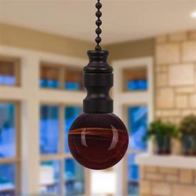 img 1 attached to Westinghouse Lighting 1000600 Oil Rubbed Bronze Finish 🔮 with Amber Alabaster Glass Sphere Finial and Convenient Pull Chain