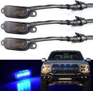 🚗 front grille led lights for ford f-150 raptor 2004-2019 & dodge ram 1500 2013-2018 grid grilles - blue logo