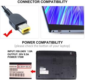 img 2 attached to 💡 170W AC Power Charger Replacement for Lenovo Thinkpad E440 E450 E540 E550 E555 W540 W541 W550s P50 P51 P70 T431s T440 T440p T440s T450 T450s Yoga 15 4X20E50574 ADL170NLC3A Laptop