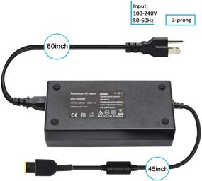 img 3 attached to 💡 170W AC Power Charger Replacement for Lenovo Thinkpad E440 E450 E540 E550 E555 W540 W541 W550s P50 P51 P70 T431s T440 T440p T440s T450 T450s Yoga 15 4X20E50574 ADL170NLC3A Laptop