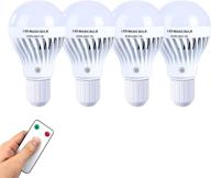 💡 convenient 7w rechargeable light bulb 4-pack: remote-controlled industrial electrical solution логотип