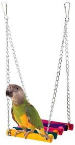 img 4 attached to 🐦 Enhance Your Bird's Cage Experience with Vktech Bird Parrot Parakeet Budgie Cockatiel Cage Hammock Swing Toy Hanging Toy