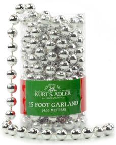 img 3 attached to Shimmer and Shine with Kurt Adler 15-Feet Silver Bead Garland