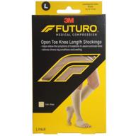 futuro - mmm-412 therapeutic knee length stockings: relieve mild spider veins, open toe, large size, beige логотип