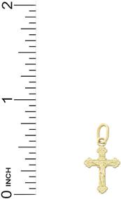 img 1 attached to ✝️ Gold Baby Crucifix Charm - 10K Solid Gold - Nickel Free - Charm America