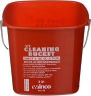 🧼 winco ppl-3r cleaning bucket: 3-quart red sanitizing solution - efficient cleaning at your fingertips logo