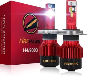 img 4 attached to 🔥 Firehawk 2021 LED Bulbs 9003/H4/HB2, 15000LM Japanese CSP, 400% Brightness, 200% Night Visibility, 6000K Cool White, Halogen Replacement Conversion Kit, Pack of 2