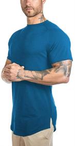 img 2 attached to Fitted Athletic T Shirt Longline X Large Men's Clothing: Perfect Active Wear for Men