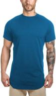 fitted athletic t shirt longline x large men's clothing: perfect active wear for men logo