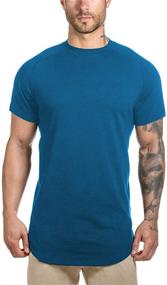 img 3 attached to Fitted Athletic T Shirt Longline X Large Men's Clothing: Perfect Active Wear for Men