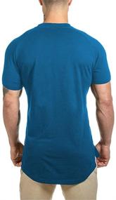 img 1 attached to Fitted Athletic T Shirt Longline X Large Men's Clothing: Perfect Active Wear for Men