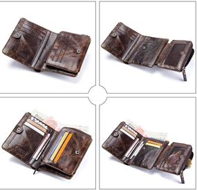 img 1 attached to 👔 Genuine Leather Bifold Trifold Men's Accessories with Contacts