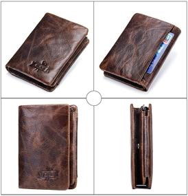 img 2 attached to 👔 Genuine Leather Bifold Trifold Men's Accessories with Contacts