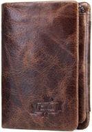 👔 genuine leather bifold trifold men's accessories with contacts logo