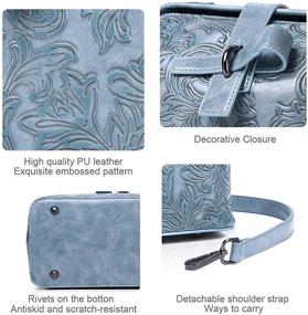 img 1 attached to Satchel Handbags Purses Embossed Shoulder Women's Handbags & Wallets