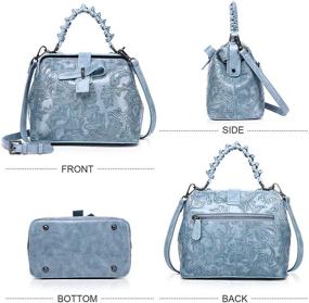 img 3 attached to Satchel Handbags Purses Embossed Shoulder Women's Handbags & Wallets