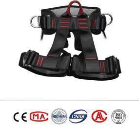 img 3 attached to 🧗 HEEJO Climbing Safety Seat Belt - Ideal for Outdoor Tree Climbing, Outward Bound Expanding Training - Large Size Climbing Gear