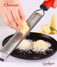 img 2 attached to 🍋 Versatile Cambom Lemon Zester & Cheese Grater - A Must-Have Sharp Kitchen Tool for Ginger, Garlic, Nutmeg, Chocolate, Vegetables, Fruits(Red)