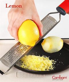 img 3 attached to 🍋 Versatile Cambom Lemon Zester & Cheese Grater - A Must-Have Sharp Kitchen Tool for Ginger, Garlic, Nutmeg, Chocolate, Vegetables, Fruits(Red)