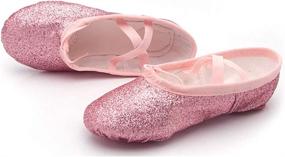 img 3 attached to 🩰 Nexete Split-Sole Slipper Flats Ballet Dance Shoes in Gold, Silver, and Pink Glitter - Toddler Girls, Kids, and Women