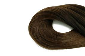 img 1 attached to 💇 HUAYI Black Trend To Chocolate Brown 50g 20Pcs 18-inch Tape In Hair Extensions | Human Hair | Soft Thick Ends | Tangle-Free Tape | Durable | Silky Straight | Balayage Hair Extensions (Shade 1BT4#18&#39;&#39;)