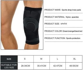 img 3 attached to 🏋️ Hopgo Knee Braces for Men Women: Non-Slip Knee Support Compression Sleeves with Adjustable Straps for Arthritis, Workout Running, Soccer, Basketball, Meniscus Tear - Single, Black - Size L