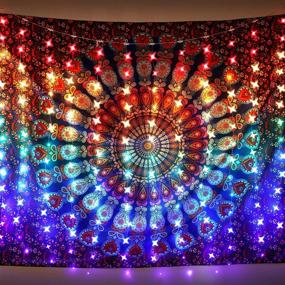 img 2 attached to ✨ Multicolor LED Window Curtain Lights with Remote Control - Perfect for Wedding Party Bedroom Wall Christmas Decorations, 6.8 x 4.5 ft