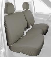 covercraft custom-fit front bench seatsaver seat covers - polycotton fabric logo