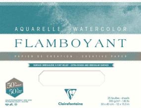 img 4 attached to Clairefontaine Flamboyant Watercolour Sheets 300 Painting, Drawing & Art Supplies