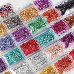 img 2 attached to 🌈 Colorful Chunky Glitter Chips Crushed Glass 2-4 mm – 156g – Irregular Metallic Crushed Fillers for Nail Crafts, Vase Decor, Epoxy Resin Jewelry Making, Scrapbook Decors & More