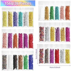 img 3 attached to 🌈 Colorful Chunky Glitter Chips Crushed Glass 2-4 mm – 156g – Irregular Metallic Crushed Fillers for Nail Crafts, Vase Decor, Epoxy Resin Jewelry Making, Scrapbook Decors & More