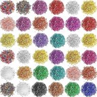 🌈 colorful chunky glitter chips crushed glass 2-4 mm – 156g – irregular metallic crushed fillers for nail crafts, vase decor, epoxy resin jewelry making, scrapbook decors & more logo